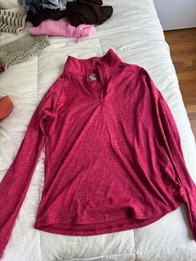Under Armour Women's Heather Raspberry Quarter-Zip Pullover